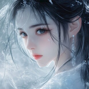 古风美女头像插画封面