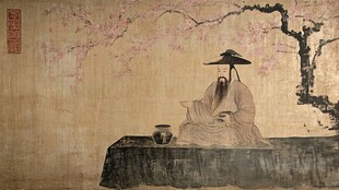 李白醉酒图梅花