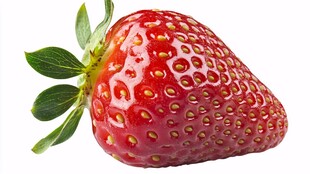 纯白背景草莓素材