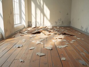 杂乱无章的地板