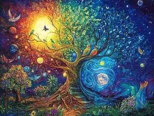 神秘梦幻的大树