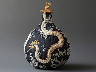 龙纹磁瓶