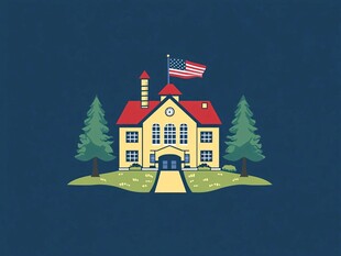 白宫插画素材背景