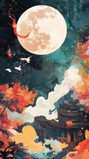 古风中秋节插画