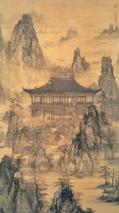 爱晚亭著名景点工笔画