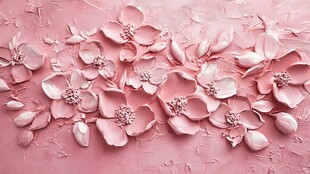 花瓣插画浮雕