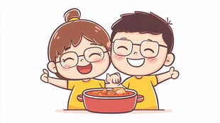 夫妻肺片插画