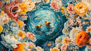 3d立体唯美花卉