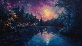 星月河幻想插画