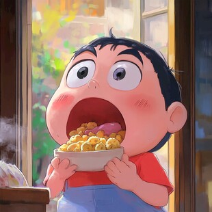 动漫吃东西