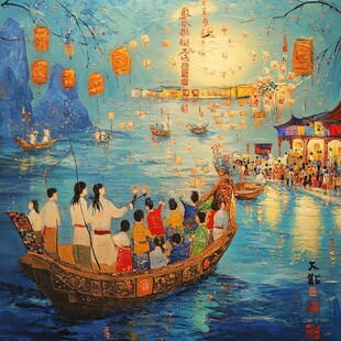 灯会划船