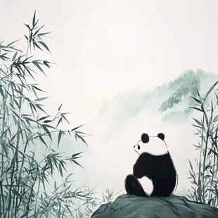 熊猫绘本插图插画