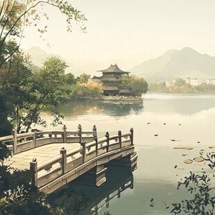 五亭桥插画