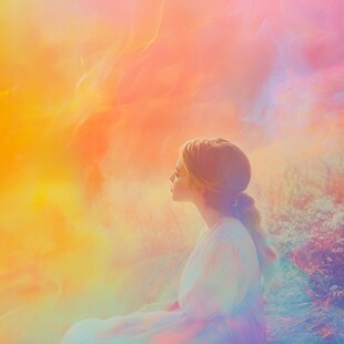 云雾般的粉色虚幻