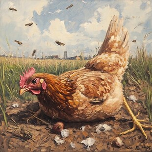家禽油画