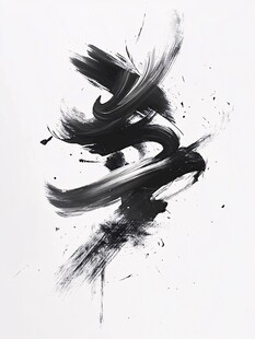抽象水墨一字