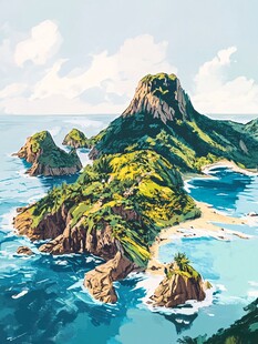 南麂岛插画