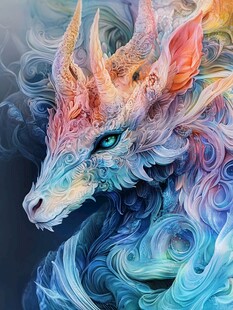 创意五行神兽插画