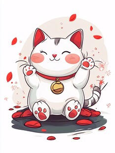 招财猫插画