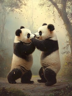 打架的大熊猫