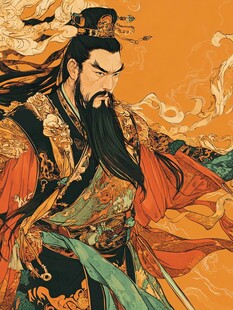 福禄寿插画文创插画