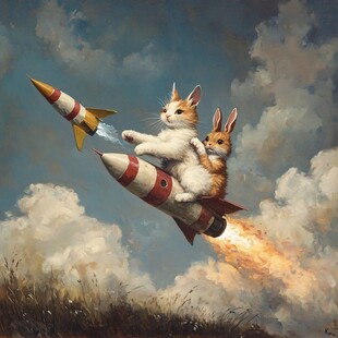 宇航员兔兔拍纸本