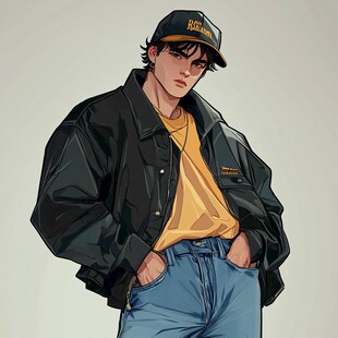 酷帅潮流插画