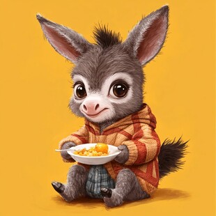 小毛驴插画