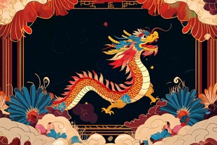 龙年包装插画