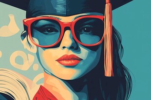 女性杂志封面配图插图