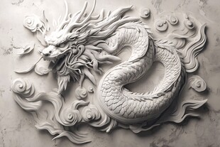 浮雕白龙