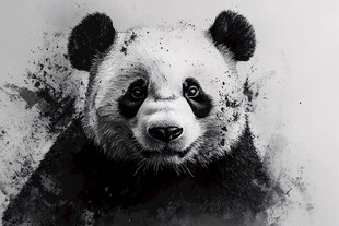 抽象画大熊猫