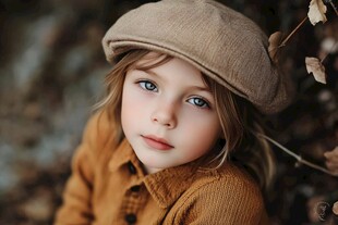 怡然自得的小女孩壁纸