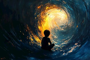 星辰大海男孩背影