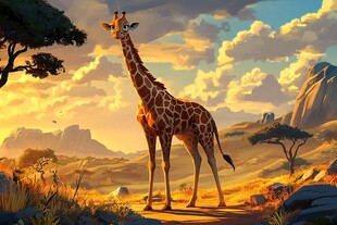 非洲草原动物场景