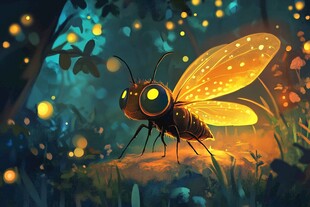 萤火虫插画