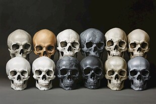 头颅装饰品摆放骷髅