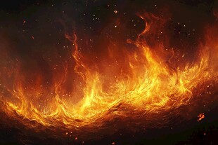 浴火重生抽象图