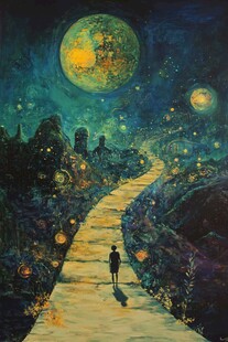 月夜油画