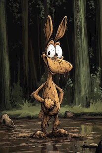 原创卡通袋鼠宝贝