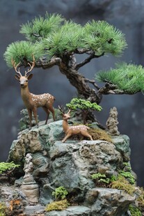 迎客松鹿