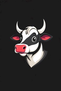 卡通牛手绘牛头