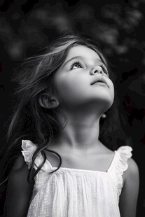 怡然自得的小女孩壁纸