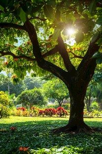 阳光与大树