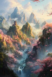 古风山水场景