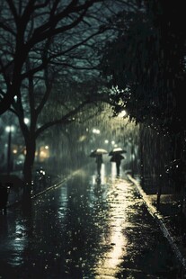 雨夜人行道