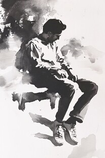 手绘追光的少年