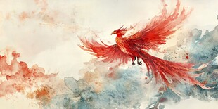 凤凰朱雀插画
