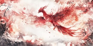 凤凰朱雀插画