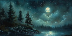 星月河幻想插画